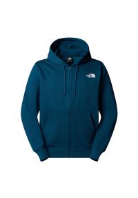 Bluza The North Face Simple Dome Full Zip 0A89FD1NO1 - granatowa. Okazja: na co dzień. Typ kołnierza: kaptur. Kolor: niebieski. Materiał: materiał, bawełna, poliester. Styl: casual, klasyczny