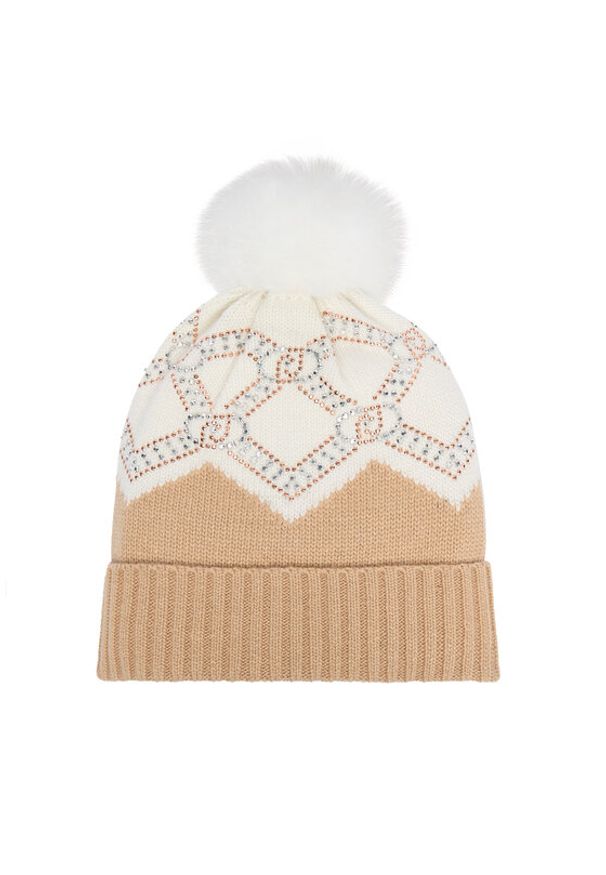 Liu Jo Czapka TF4297 MS55L Beżowy. Kolor: beżowy. Materiał: materiał