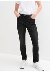 bonprix - Dżinsy ze stretchem o kroju boyfriend, mid waist. Kolor: czarny #1