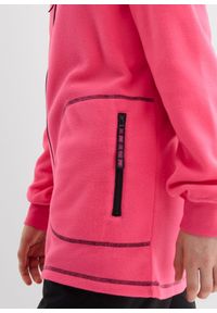 bonprix - Miękka rozpinana bluza polarowa z praktycznymi kieszeniami na zamek. Kolor: różowy. Materiał: polar #2
