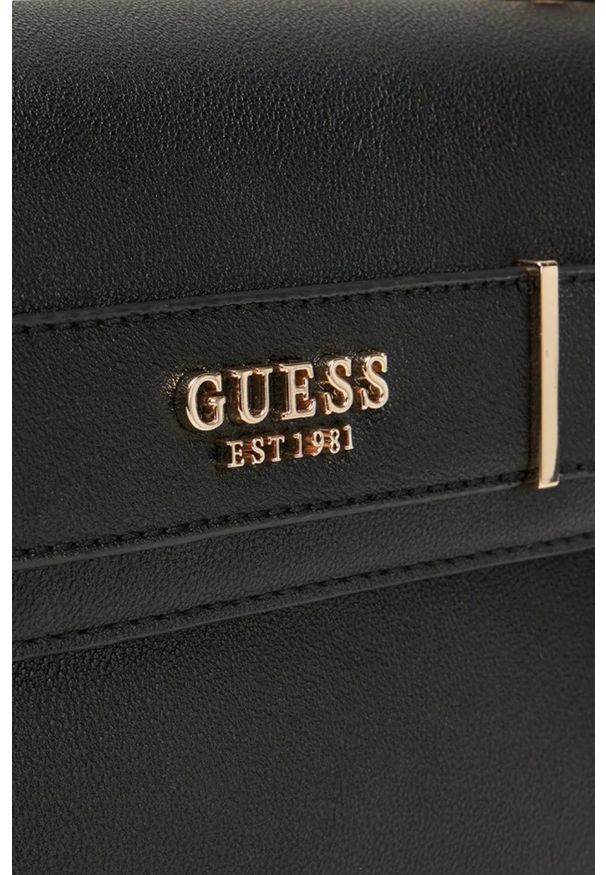 Guess - GUESS Czarna damska torebka Anadela. Kolor: czarny. Materiał: skórzane