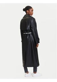 Karl Lagerfeld Jeans Płaszcz przejściowy A3W15047 Czarny Relaxed Fit. Kolor: czarny. Materiał: skóra #4