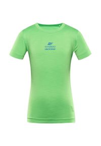 ALPINE PRO - Koszulka dziecięca Alpine Pro Basiko 164-170 - Oddychająca i Ekologiczna. Kolor: zielony. Sport: joga i pilates