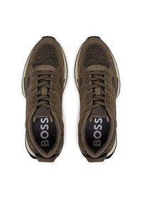 BOSS Sneakersy Jonah 50542119 Brązowy. Kolor: brązowy. Materiał: zamsz, skóra