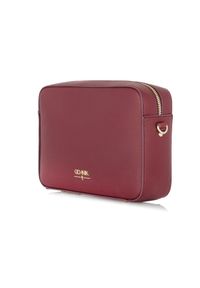 Ochnik - Bordowa torebka damska z logo. Kolor: czerwony. Materiał: skórzane. Rodzaj torebki: na ramię #2