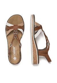 Rieker Sandały V3657-81 Brązowy. Kolor: brązowy. Materiał: syntetyk #7