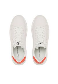 Calvin Klein Jeans Sneakersy Chunky Cupsole Mono Lth YM0YM00681 Biały. Kolor: biały. Materiał: skóra