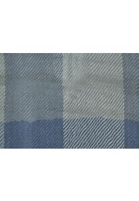 Lekki Szalik Wiosenno-Jesienny - Teer - Niebiesko-Szara Krata. Okazja: na spacer. Kolor: niebieski, szary, wielokolorowy. Materiał: wiskoza. Sezon: wiosna, jesień. Styl: elegancki #4