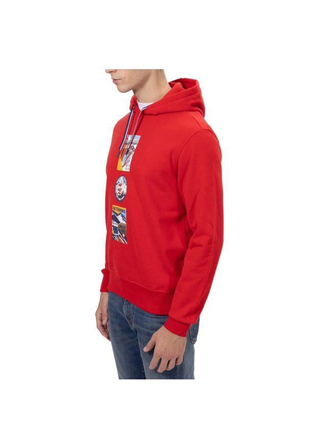 Bluza męska Napapijri B-Portalet Hooded. Kolor: czerwony