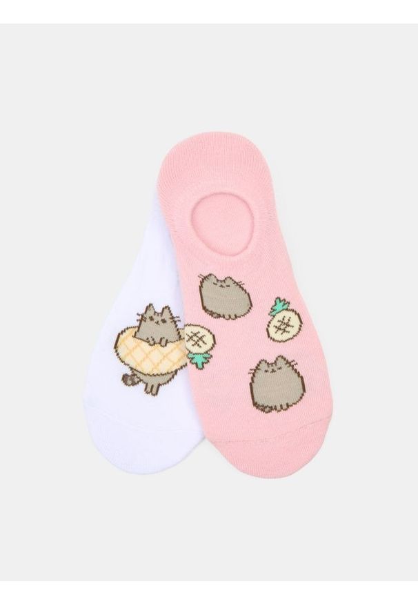 Sinsay - Prążkowane skarpetki 2 pack Pusheen the Cat - wielobarwny. Materiał: prążkowany