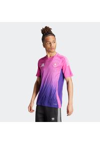 Adidas - Koszulka piłkarska ADIDAS Niemcy EURO 2024 wyjazdowa. Kolor: fioletowy, różowy, wielokolorowy. Sport: piłka nożna