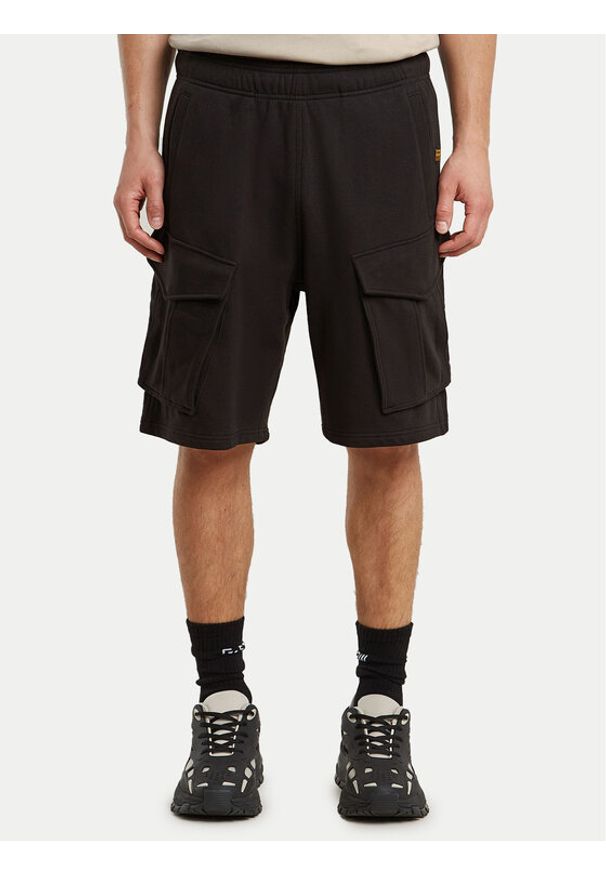 G-Star RAW - G-Star Raw Szorty sportowe Rovic D24452-D257 Czarny Relaxed Fit. Kolor: czarny. Materiał: bawełna. Styl: sportowy