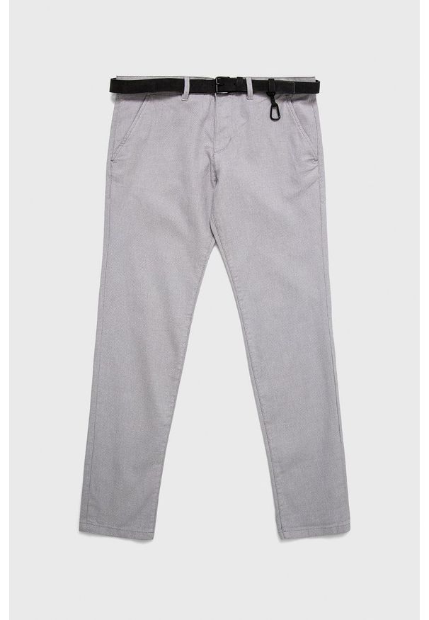 Tom Tailor Spodnie męskie kolor szary w fasonie chinos. Kolor: szary. Materiał: tkanina, bawełna. Wzór: gładki