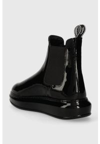 Karl Lagerfeld botki skórzane KAPRI KC damskie kolor czarny na płaskim obcasie KL62540S. Nosek buta: okrągły. Kolor: czarny. Materiał: skóra. Obcas: na obcasie. Wysokość obcasa: niski #3
