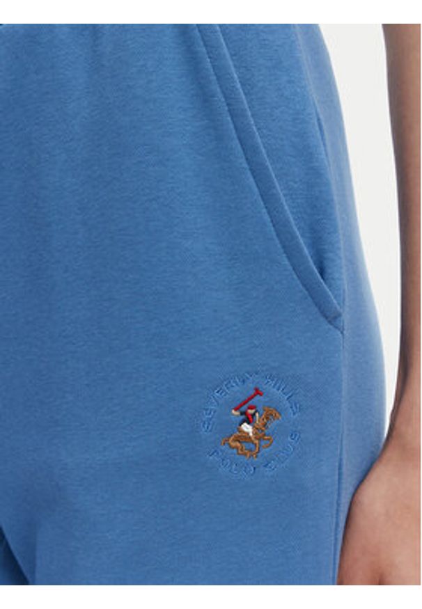 Beverly Hills Polo Club Spodnie dresowe P-SS26W-TF546550 Niebieski Regular Fit. Kolor: niebieski. Materiał: syntetyk