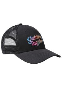 Czapka z daszkiem The North Face Mudder Trucker 0A5FXA6D81 - czarna. Kolor: czarny. Materiał: tkanina, skóra, poliester