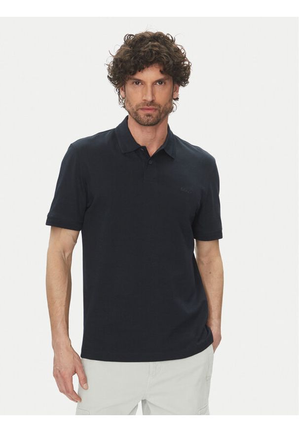 BOSS Polo Pe_Interlock 50520109 Granatowy Regular Fit. Typ kołnierza: polo. Kolor: niebieski. Materiał: bawełna