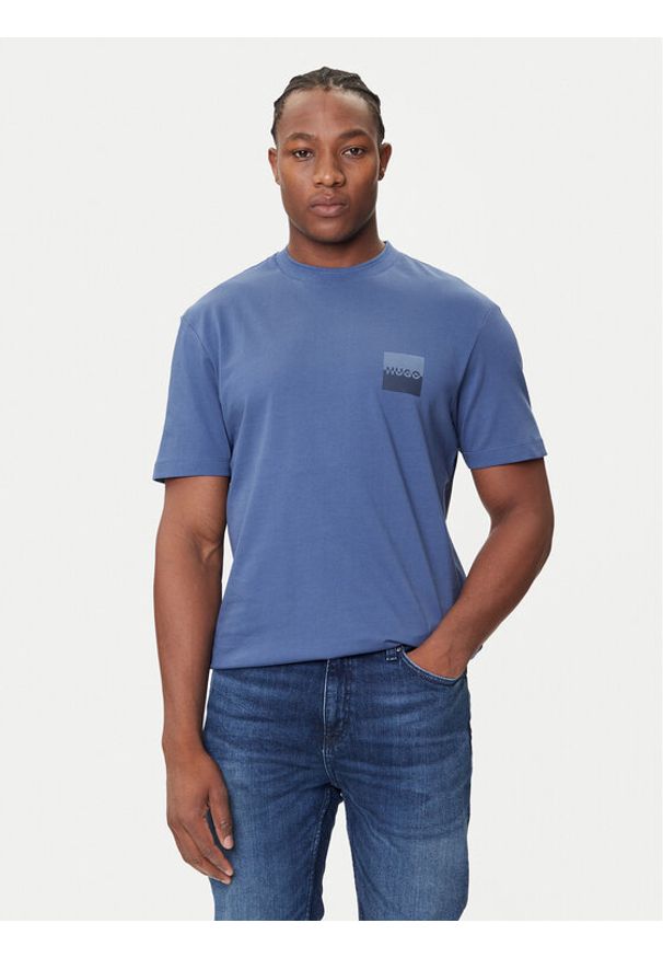 Hugo - HUGO T-Shirt Dusplito 50542816 Niebieski Relaxed Fit. Kolor: niebieski. Materiał: bawełna