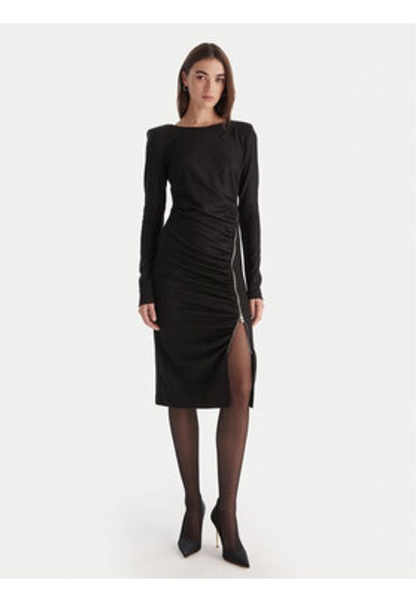 Pinko - PINKO Sukienka koktajlowa Almundenta Abito 106126 A2ZU Czarny Regular Fit. Kolor: czarny. Materiał: syntetyk. Styl: wizytowy