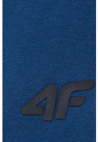 4f - 4F spodnie dresowe męskie gładkie. Kolor: niebieski. Materiał: dresówka. Wzór: gładki #3