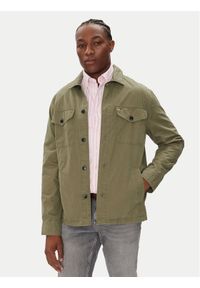 TOMMY HILFIGER - Tommy Hilfiger Kurtka przejściowa MW0MW39634 Zielony Regular Fit. Kolor: zielony. Materiał: bawełna
