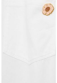 Scotch & Soda kurtka jeansowa damska kolor biały przejściowa oversize. Kolor: biały. Materiał: jeans #2