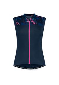 ROGELLI - Damska koszulka kolarska HARMONY bez rękawów. Kolor: niebieski, wielokolorowy, różowy. Długość rękawa: bez rękawów. Sport: kolarstwo