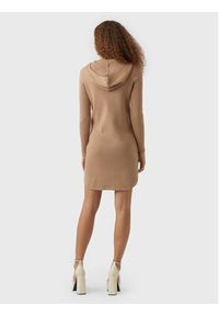 Vero Moda Sukienka dzianinowa Hermosa 10271434 Brązowy Regular Fit. Kolor: brązowy. Materiał: dzianina, wiskoza #5