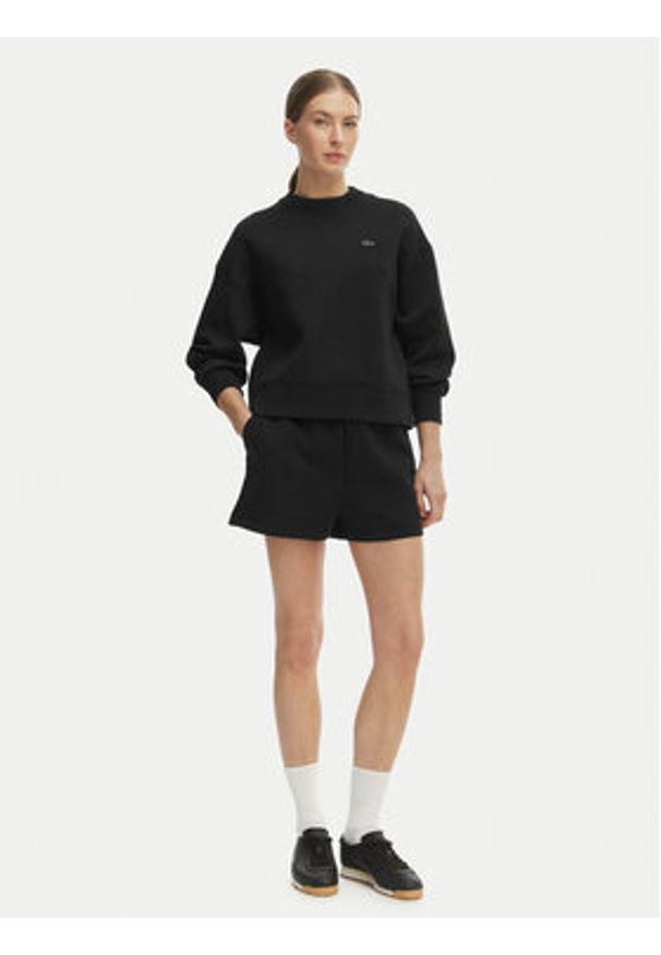 Lacoste Szorty sportowe GF9991 Czarny Regular Fit. Kolor: czarny. Materiał: bawełna