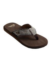 Japonki plażowe męskie Quiksilver Monkey Abyss. Okazja: na plażę. Kolor: brązowy. Styl: sportowy