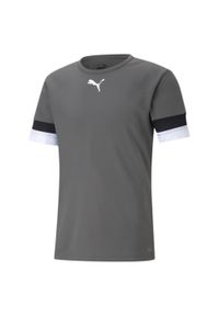 Puma - Koszulka piłkarska męska PUMA teamRISE Jersey. Kolor: wielokolorowy, szary, czarny, biały. Materiał: jersey. Sport: piłka nożna #1