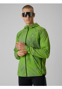 4f - 4F Kurtka do biegania męska - oliwkowa M. Kolor: brązowy, oliwkowy, wielokolorowy. Sport: bieganie, fitness #1