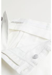 Mango Man - Spodnie Dublin. Kolor: biały. Materiał: tkanina, bawełna, materiał, elastan. Wzór: gładki #5