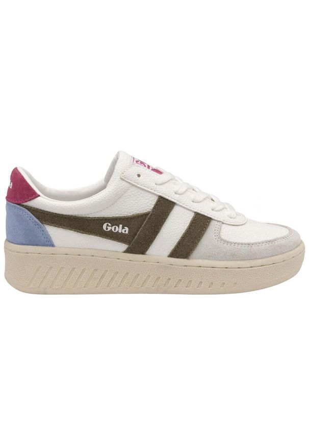 Sneakersy damskie Gola Grandslam Trident. Kolor: wielokolorowy, biały, zielony. Sport: tenis