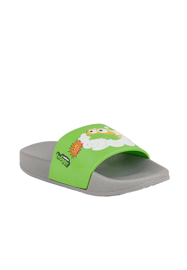 Klapki basenowe dzieciece Coqui Ruki. Kolor: szary, wielokolorowy, zielony. Styl: sportowy