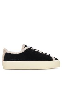 Inuikii Sneakersy Shearling Low 1001.001.0242 Czarny. Kolor: czarny. Materiał: zamsz, skóra