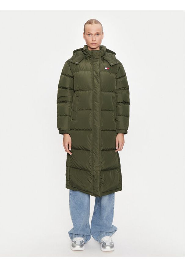 Tommy Jeans Płaszcz zimowy Alaska DW0DW18860 Zielony Regular Fit. Kolor: zielony. Materiał: syntetyk. Sezon: zima