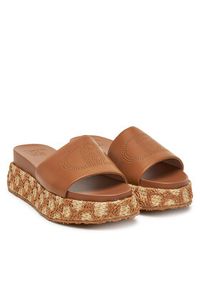 Liu Jo Klapki SA5107 EX014 Brązowy. Kolor: brązowy. Materiał: skóra #3