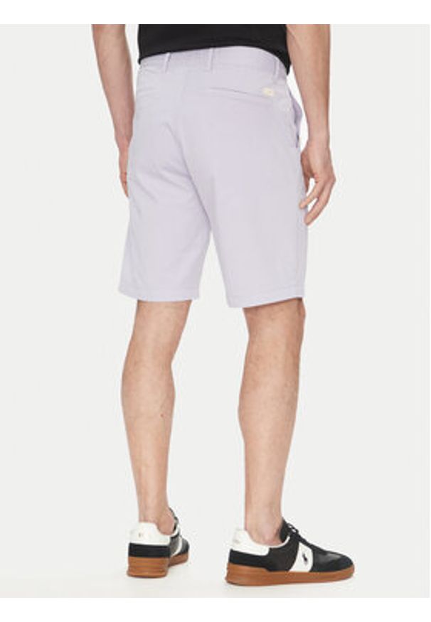 BOSS Szorty materiałowe Chino-Slim-Shorts 50536723 Fioletowy Regular Fit. Kolor: fioletowy. Materiał: bawełna