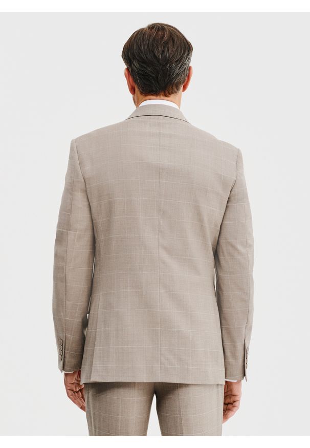 Pako Lorente - PAKO LORENTE – Dwurzędowa marynarka garniturowa w kratę. Materiał: wełna
