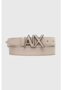Armani Exchange pasek damski kolor różowy. Kolor: różowy. Materiał: włókno, materiał #1