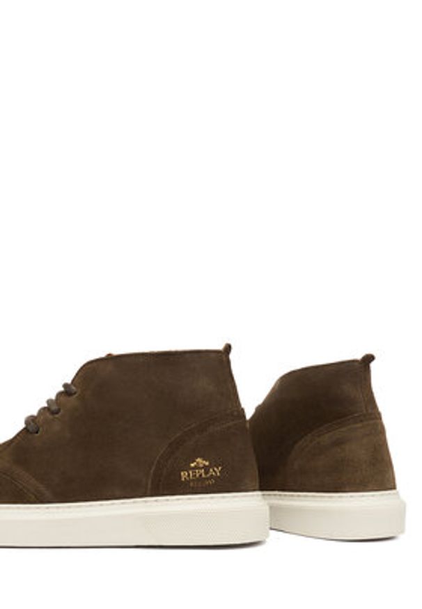 Replay - REPLAY Sneakersy GMZ7N .000.C0004L Brązowy. Kolor: brązowy. Materiał: zamsz, skóra