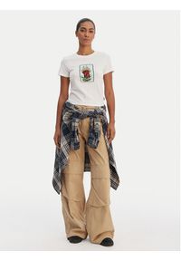 RVCA T-Shirt 23B353502 Biały Regular Fit. Kolor: biały. Materiał: bawełna #6