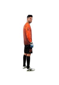 Zestaw Givova Manchester Bramkarz 3XS. Kolor: czarny, pomarańczowy, żółty, wielokolorowy. Materiał: poliester, dresówka, materiał. Sport: piłka nożna