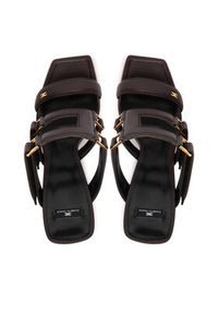 Elisabetta Franchi Klapki SA-44L-62E2-V620 Brązowy ciemny. Kolor: brązowy. Materiał: skóra #6