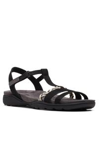 Clarks Sandały Amanda Tealite 26171125 Czarny. Kolor: czarny. Materiał: skóra, nubuk #4