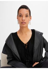 bonprix - Tunika z haftem. Kolor: czarny. Wzór: haft. Styl: boho #3