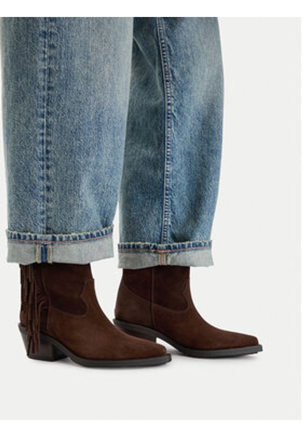 Badura Kowbojki EO-CHANA-5036 Brązowy. Kolor: brązowy. Materiał: skóra, zamsz