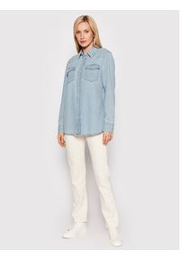 Wrangler Koszula jeansowa Heritage W5S96OX4E 112146160 Niebieski Regular Fit. Kolor: niebieski. Materiał: jeans, bawełna