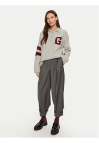 GANT - Gant Sweter 4805289 Szary Relaxed Fit. Kolor: szary. Materiał: wełna #5